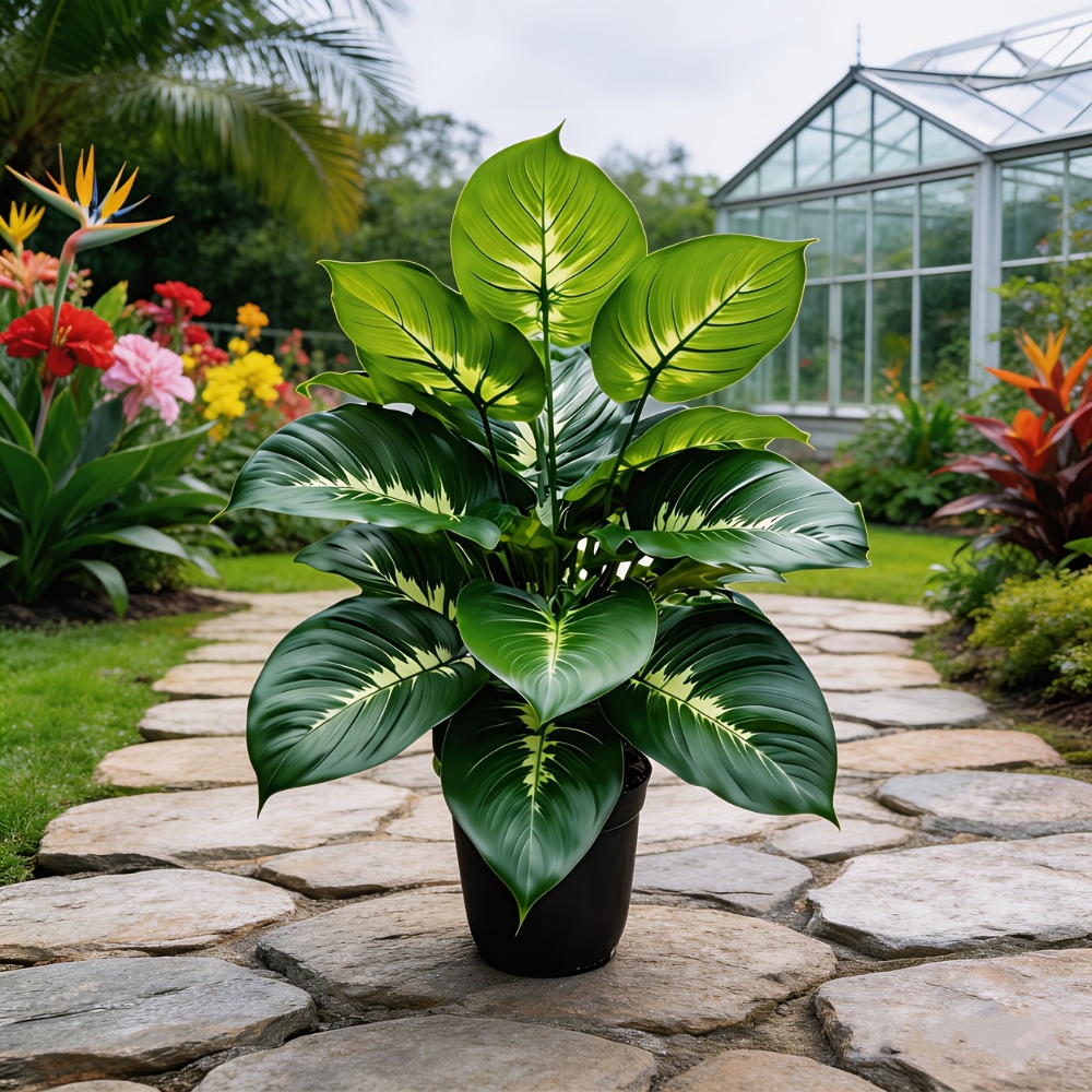 1PC 24Headed Artificial Plants - Monstera Adansonii recension och pris