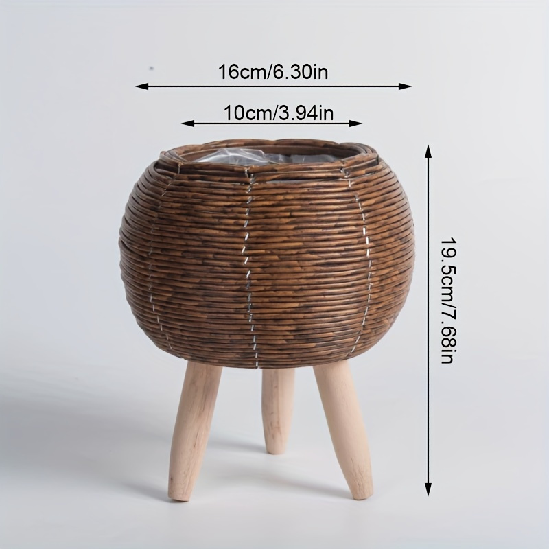 Charming Rustic Rattan Planter - Aloe Vera Pot recension och pris
