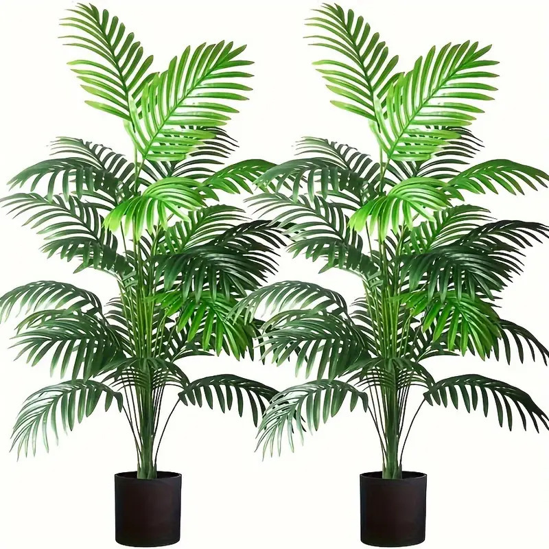 24 Leaves Areca Palm Artificia - Monstera Adansonii recension och pris