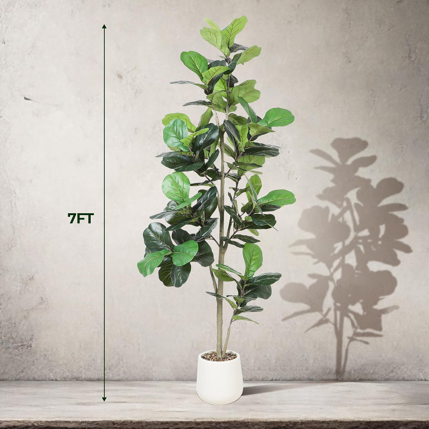 7ft Artificial Fiddle Leaf Tre - Ficus Lyrata Tree recension och pris